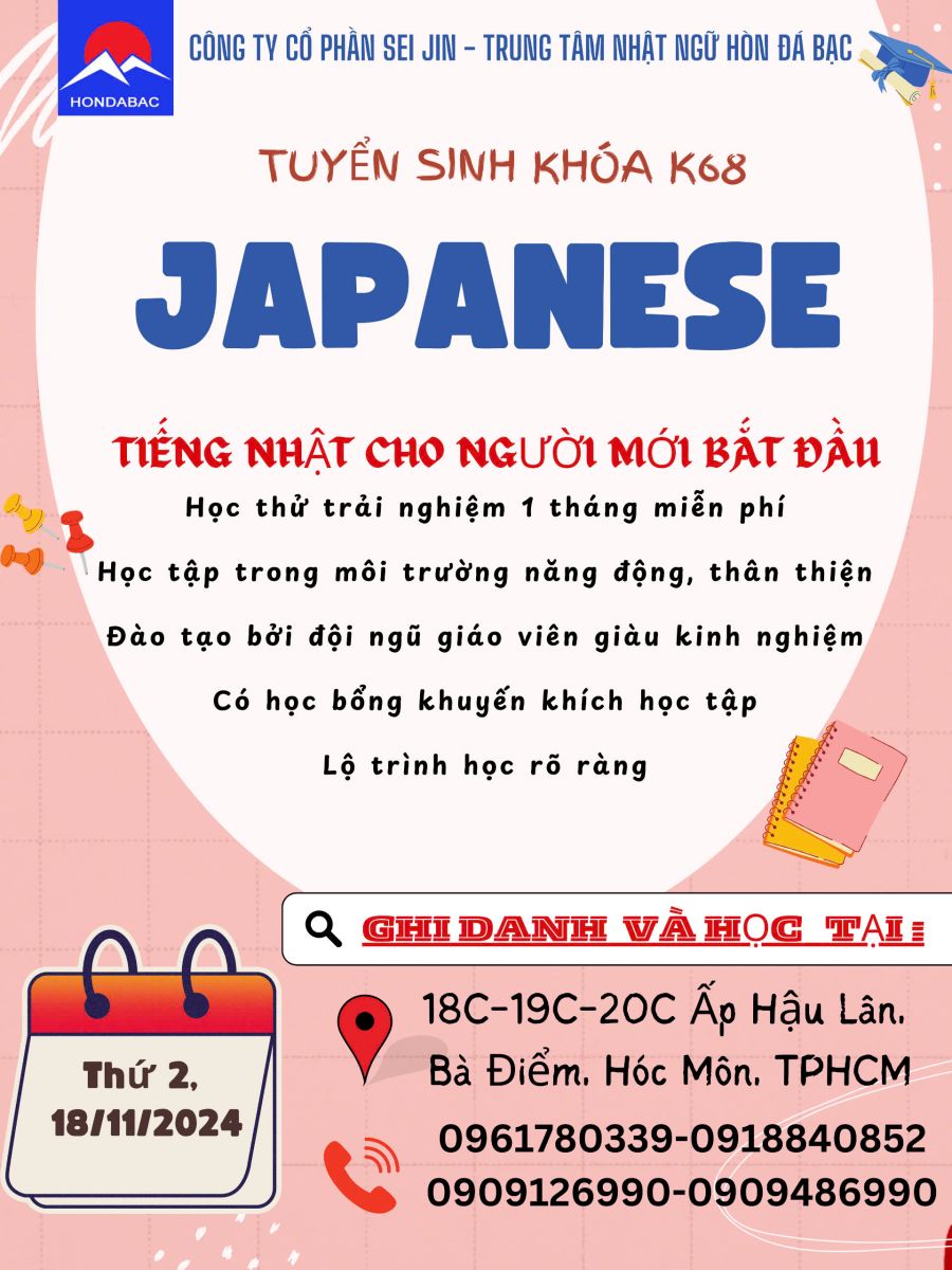 Khóa học mới sẽ được khai giảng ngày 18/11/2024 nhé các bạn