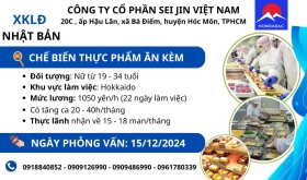 {NỮ - TTS} CHẾ BIẾN THỰC PHẨM ĂN KÈM (HOKKAIDO)