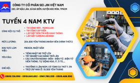 TUYỂN 4 KTV ĐƠN LẮP ĐẶT HỆ THỐNG WIFI, MẠNG LAN, THI CÔNG ĐIỆN,...
