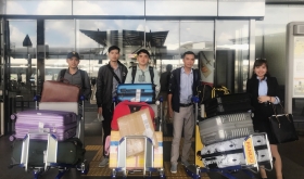 Chúc mừng 4 bạn KTV Huy, Hiền, Sơn , Minh đã hạ cánh đến Tokyo và bạn Thanh Long hạ cánh Osaka an