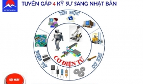 TUYỂN GẤP 4 KỸ SƯ SANG NHẬT BẢN