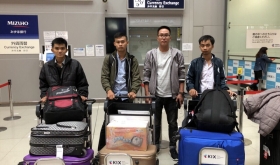 CHÚC MỪNG 4 BAN KTV ĐÃ ĐẾN OSAKA AN TOÀN